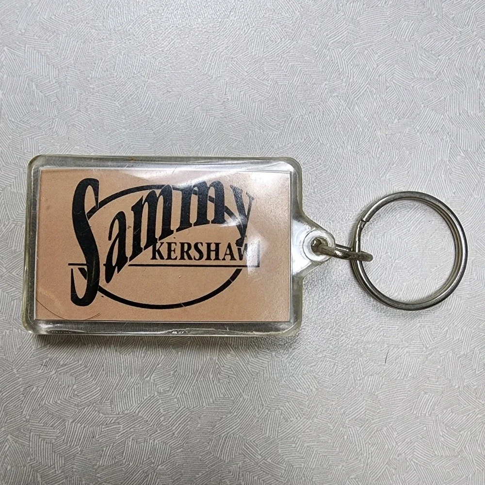 Vintage Sammy Kershaw Key Ring Name & Color Photo Key Chain
